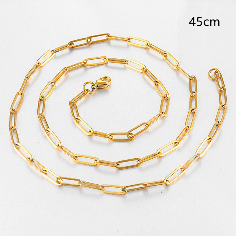 Gold Paperclip Necklace