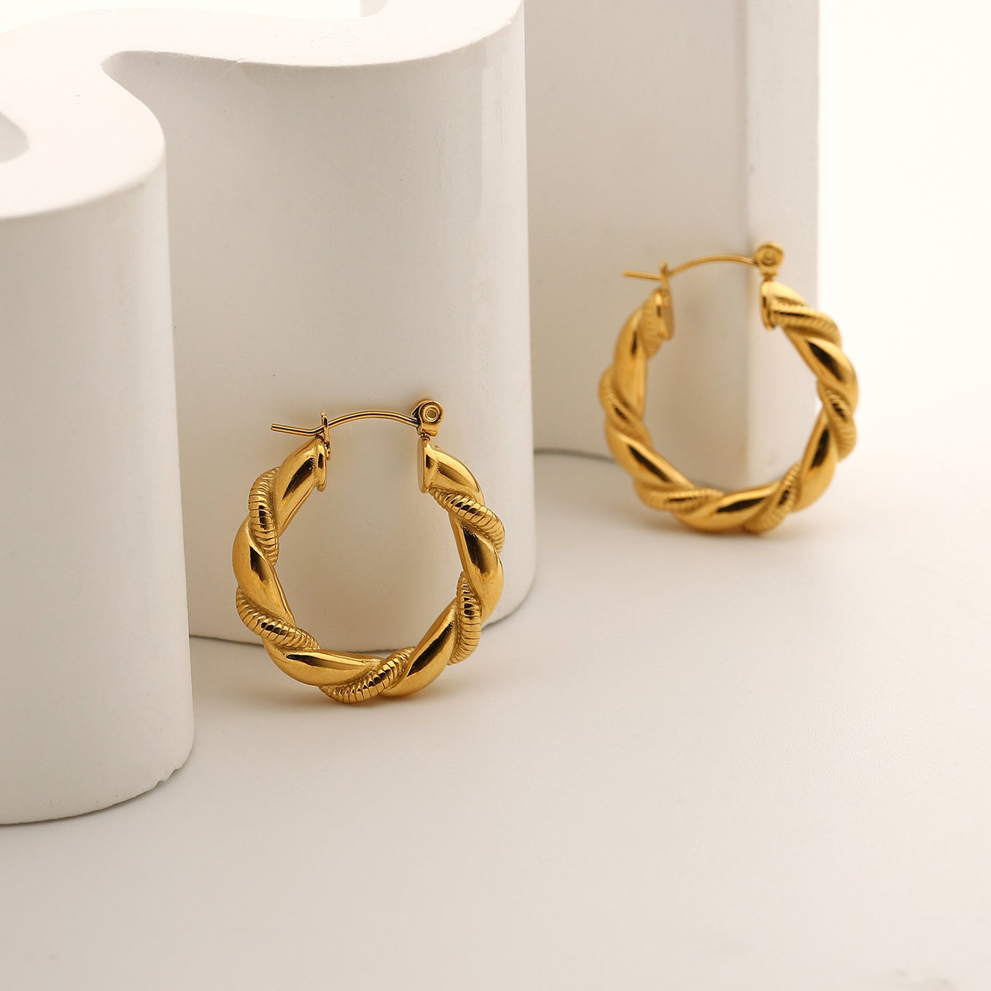 Twisted Hoop Earrings