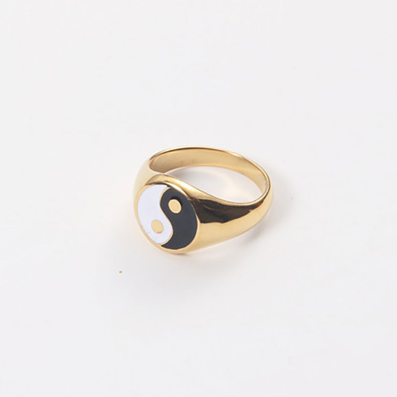 Gold Yin Yang Ring