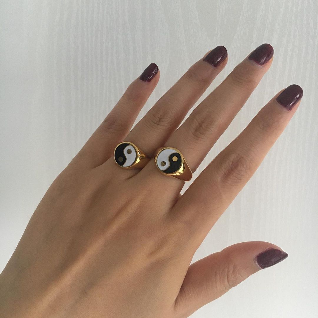 Gold Yin Yang Ring