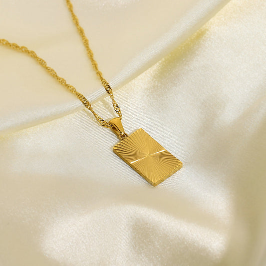 Rectangle Pendant Necklace