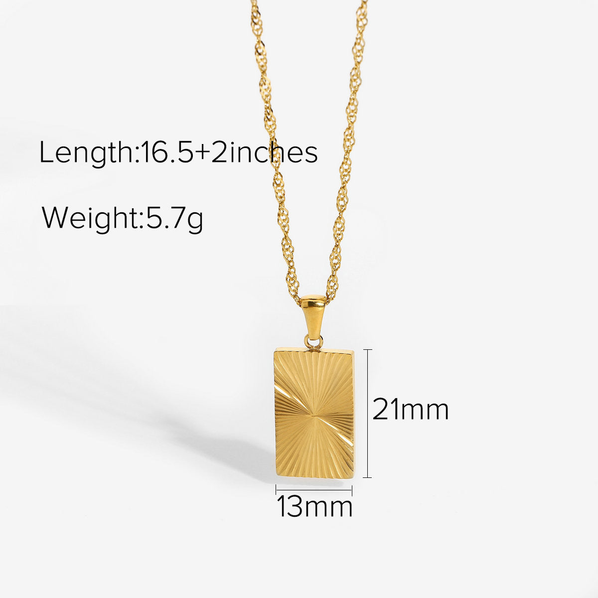 Rectangle Pendant Necklace