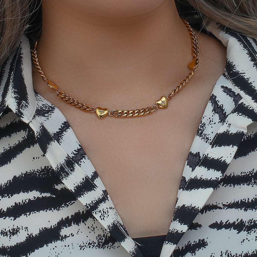 Cuban Link Heart Necklace