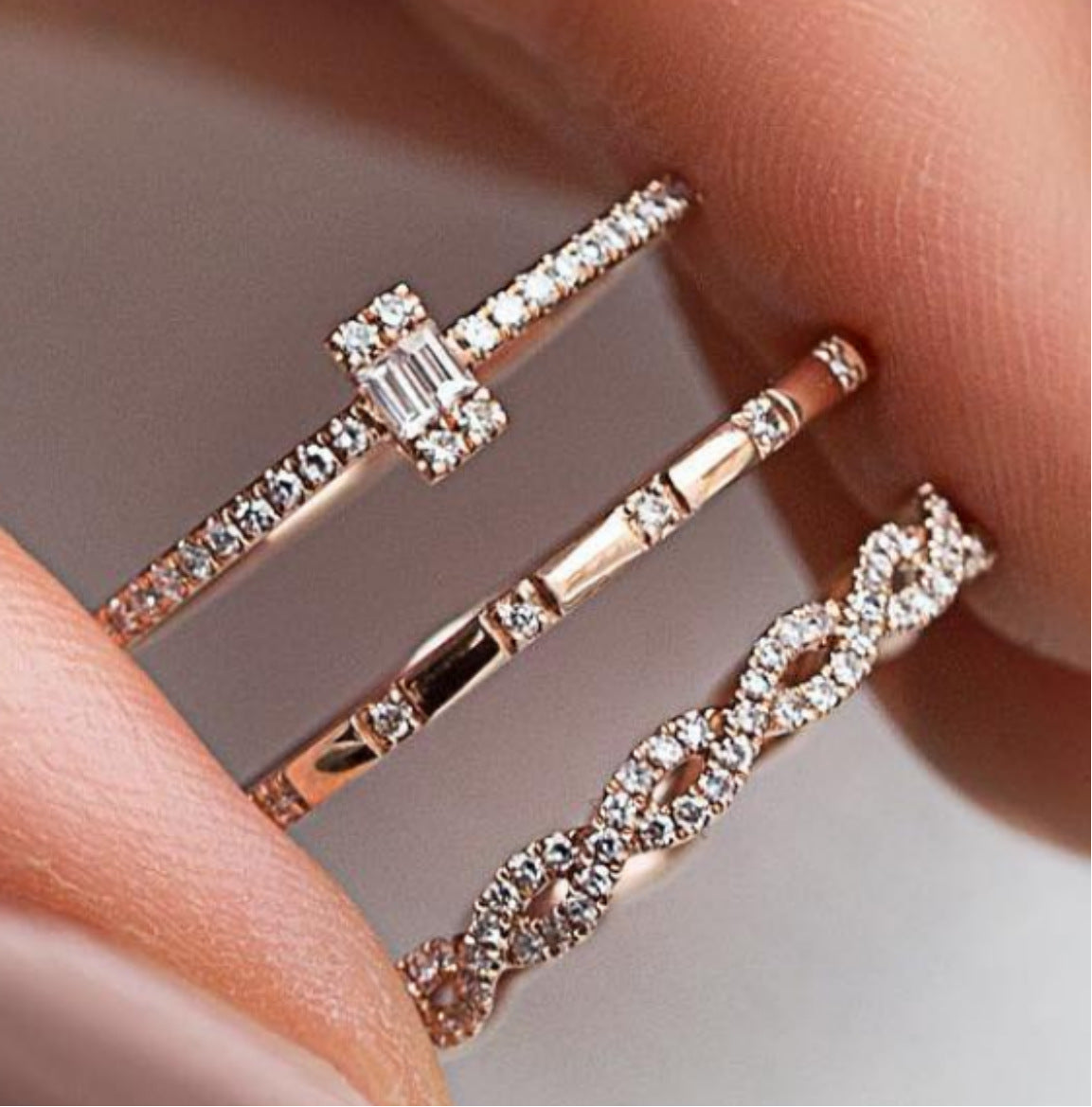 Zircon Triple Ring