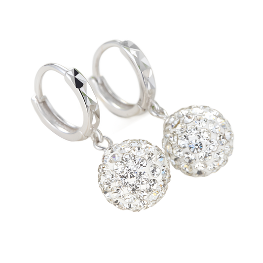 Sterling Silver Rhinestone Earrings
