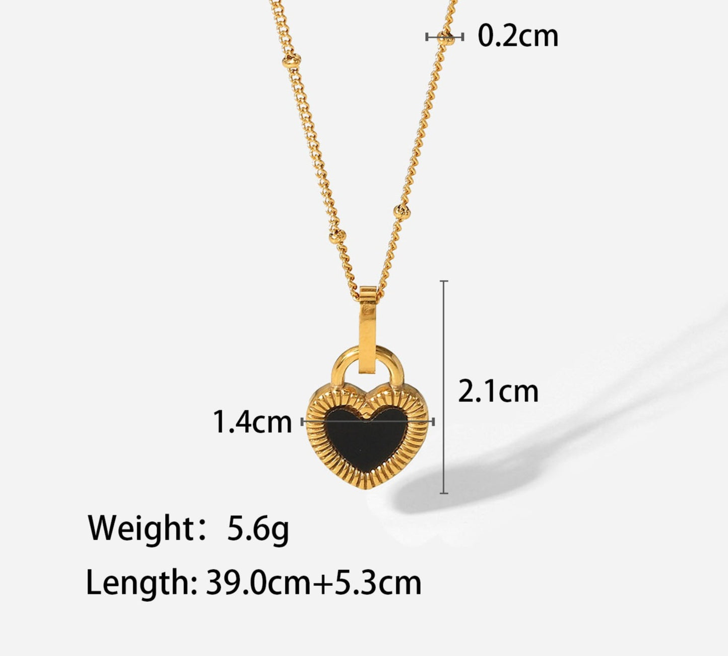 Gold Heart Lock Necklace