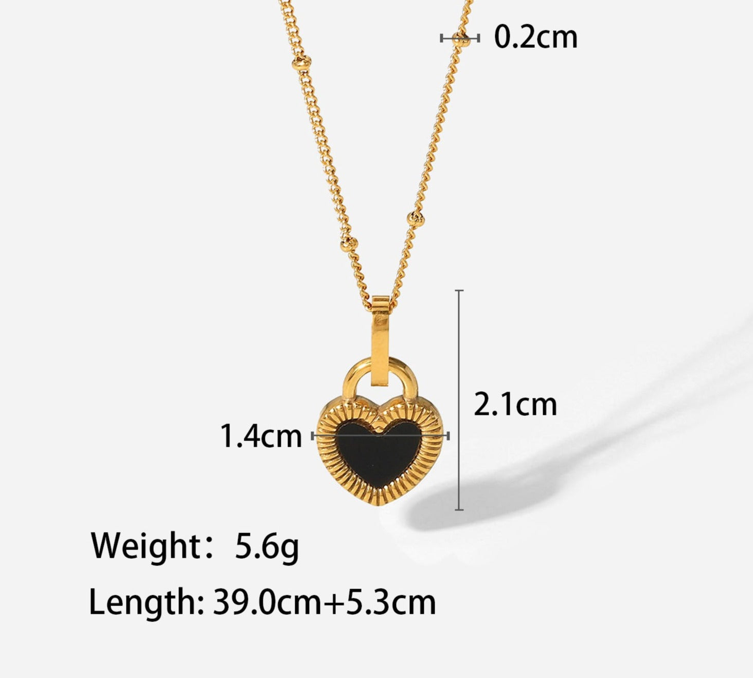 Gold Heart Lock Necklace