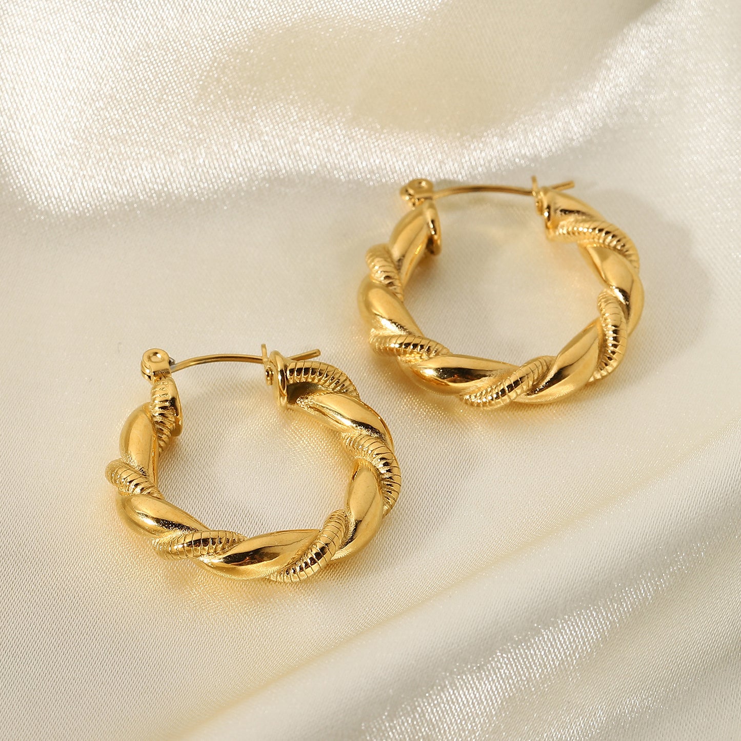 Twisted Hoop Earrings