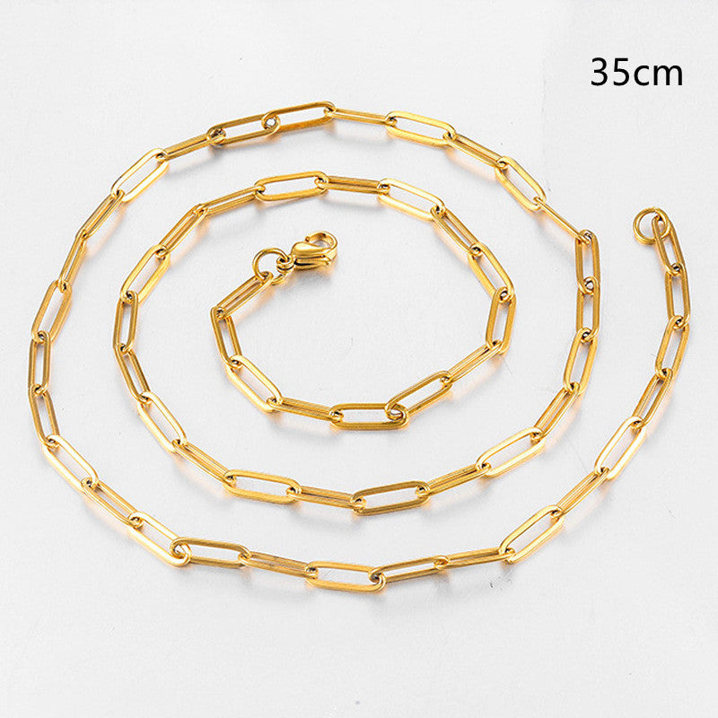Gold Paperclip Necklace