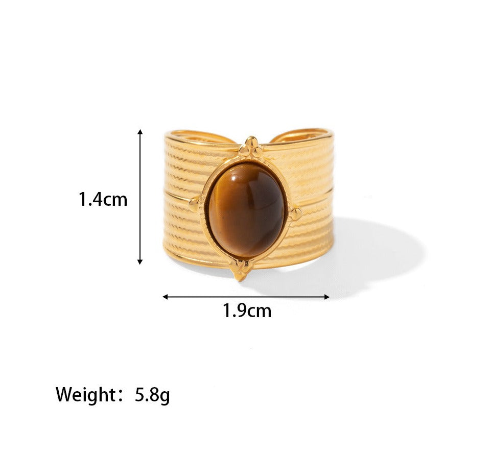 Tiger Eye Stone Ring