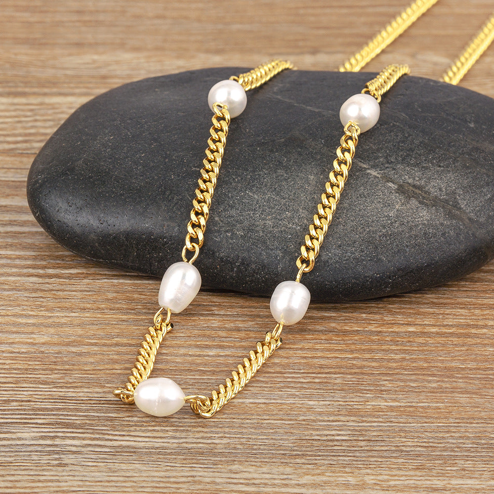 Pearl Station Necklace