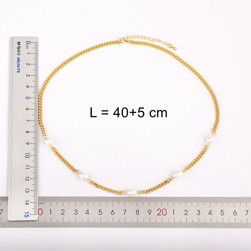 Pearl Station Necklace