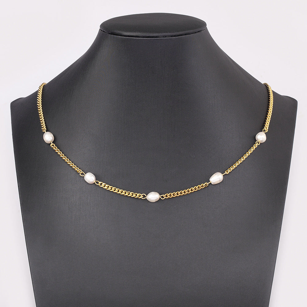 Pearl Station Necklace
