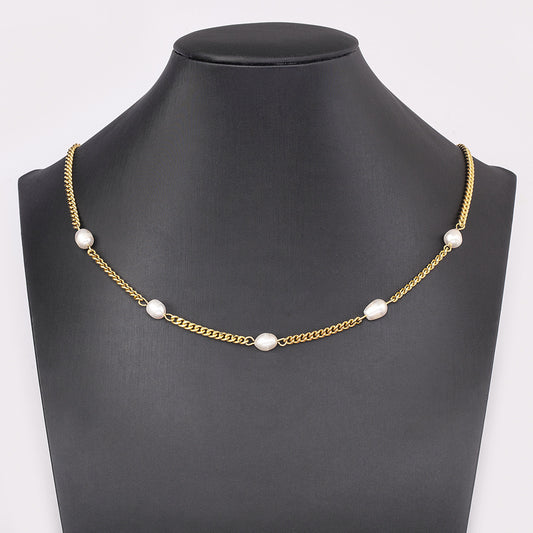 Pearl Station Necklace