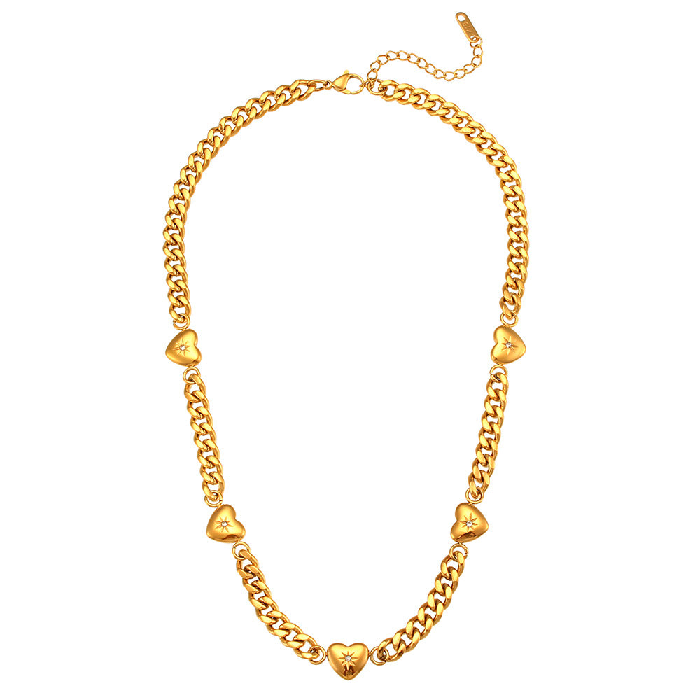 Cuban Link Heart Necklace