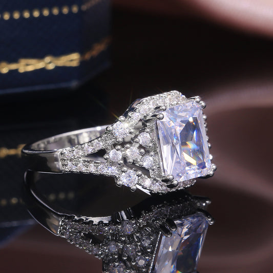 Square Zircon Ring