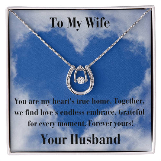 Lucky in Love Necklace Gift To My Wife