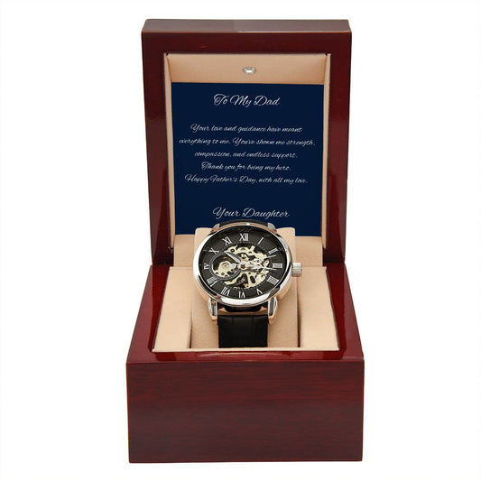 Men's Openwork Watch - To Dad from Daughter