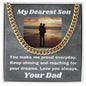 To My Son Cuban Link Chain Gift