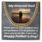 My Dearest Dad Cuban Link Chain Gift
