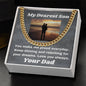 To My Son Cuban Link Chain Gift