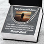 To My Son Cuban Link Chain Gift