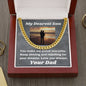 To My Son Cuban Link Chain Gift