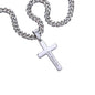 Personalized Cross Necklace with Cuban Chain - To Dad from Daughter