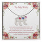 Engraved Baby Feet Necklace with Birthstone, To My Wife