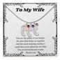 Engraved Baby Feet Necklace with Birthstone, To My Wife