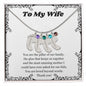 Engraved Baby Feet Necklace with Birthstone, To My Wife