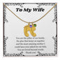 Engraved Baby Feet Necklace with Birthstone, To My Wife