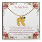 Engraved Baby Feet Necklace with Birthstone, To My Wife