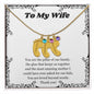 Engraved Baby Feet Necklace with Birthstone, To My Wife