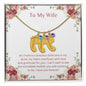 Engraved Baby Feet Necklace with Birthstone, To My Wife