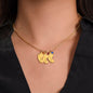 Engraved Baby Feet Necklace with Birthstone, To My Wife