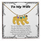 Engraved Baby Feet Necklace with Birthstone, To My Wife