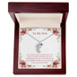 Engraved Baby Feet Necklace with Birthstone, To My Wife