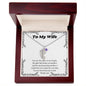 Engraved Baby Feet Necklace with Birthstone, To My Wife
