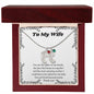Engraved Baby Feet Necklace with Birthstone, To My Wife