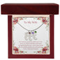 Engraved Baby Feet Necklace with Birthstone, To My Wife