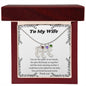 Engraved Baby Feet Necklace with Birthstone, To My Wife