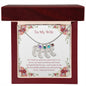 Engraved Baby Feet Necklace with Birthstone, To My Wife