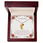 Engraved Baby Feet Necklace with Birthstone, To My Wife