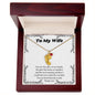 Engraved Baby Feet Necklace with Birthstone, To My Wife