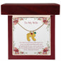 Engraved Baby Feet Necklace with Birthstone, To My Wife