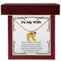 Engraved Baby Feet Necklace with Birthstone, To My Wife