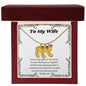 Engraved Baby Feet Necklace with Birthstone, To My Wife