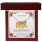 Engraved Baby Feet Necklace with Birthstone, To My Wife