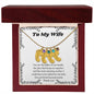 Engraved Baby Feet Necklace with Birthstone, To My Wife